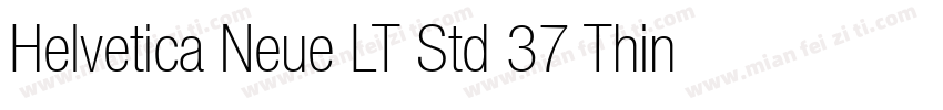 Helvetica Neue LT Std 37 Thin Conde字体转换